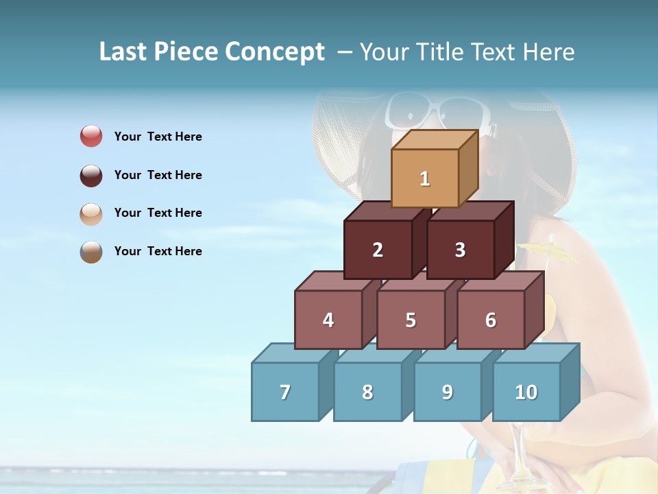 Straw Ocean Yellow PowerPoint Template