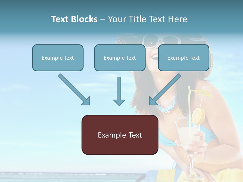 Straw Ocean Yellow PowerPoint Template