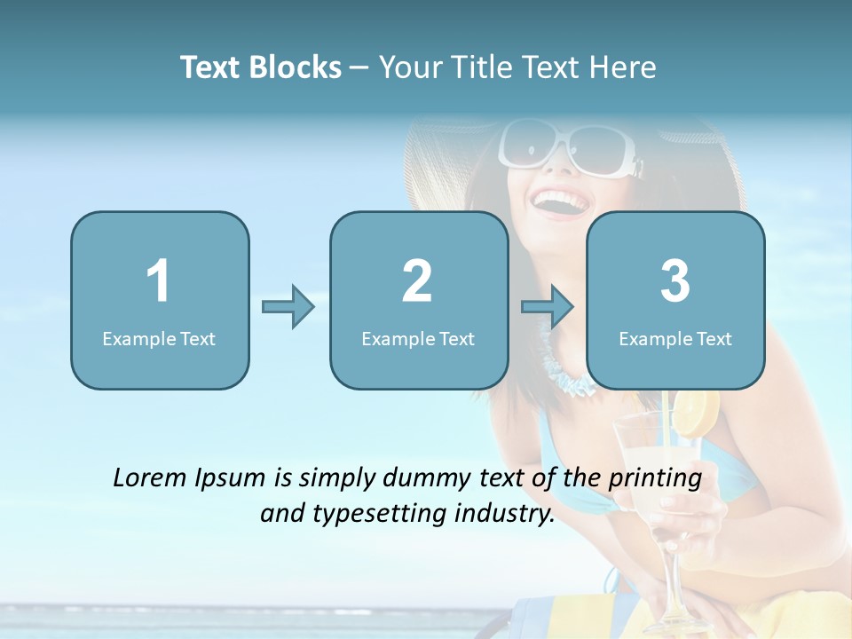 Straw Ocean Yellow PowerPoint Template