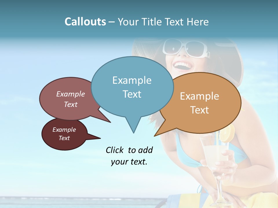 Straw Ocean Yellow PowerPoint Template