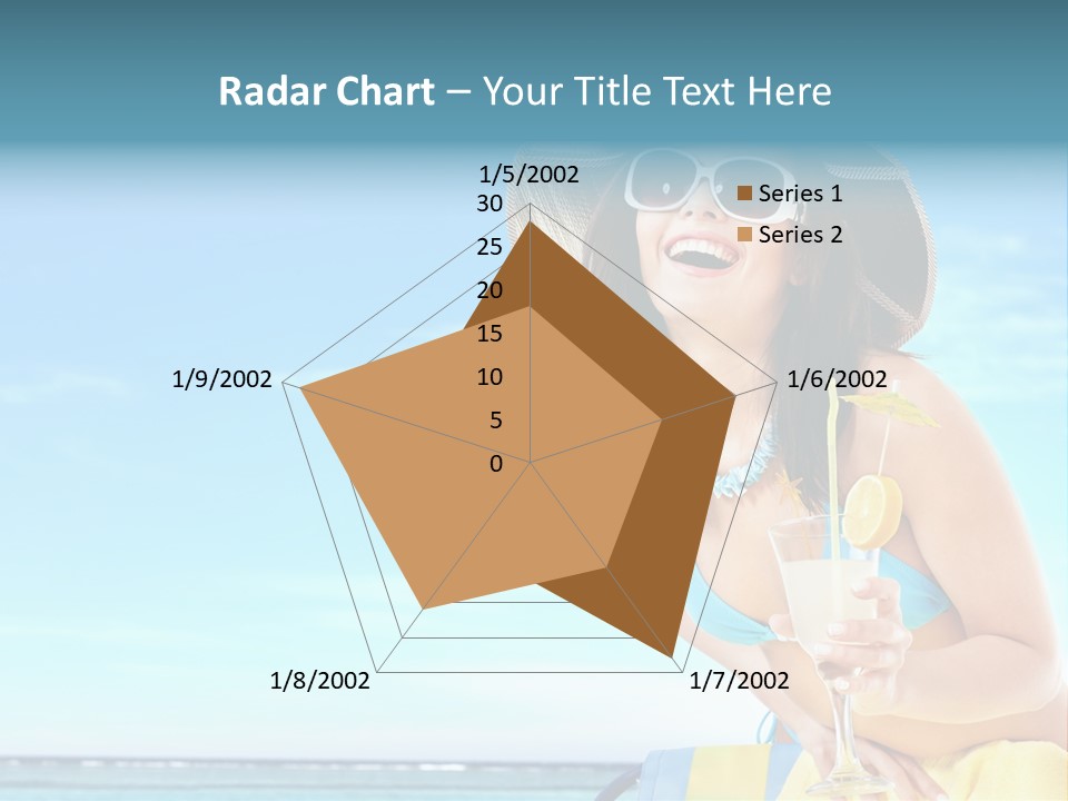 Straw Ocean Yellow PowerPoint Template