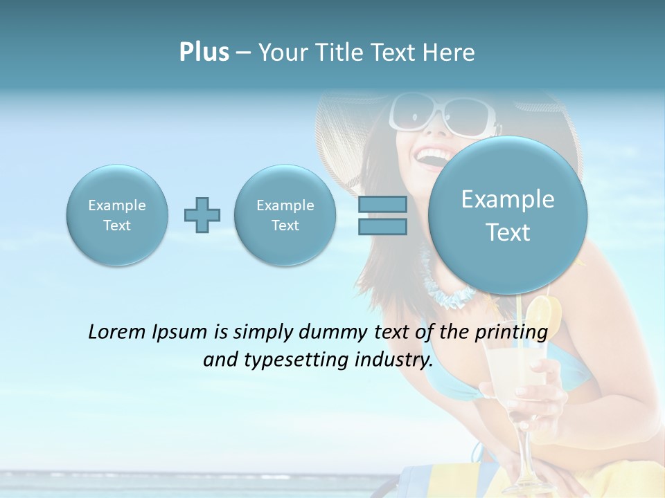 Straw Ocean Yellow PowerPoint Template
