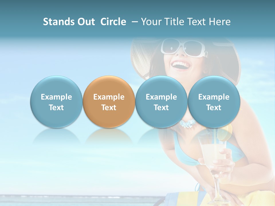 Straw Ocean Yellow PowerPoint Template