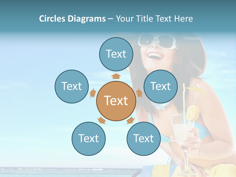 Straw Ocean Yellow PowerPoint Template