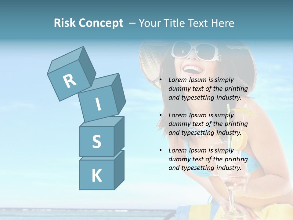 Straw Ocean Yellow PowerPoint Template