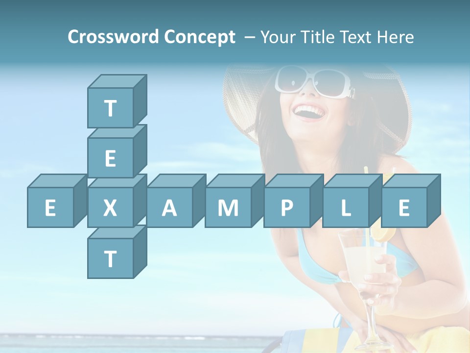 Straw Ocean Yellow PowerPoint Template