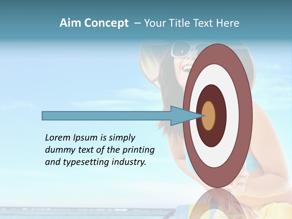 Straw Ocean Yellow PowerPoint Template