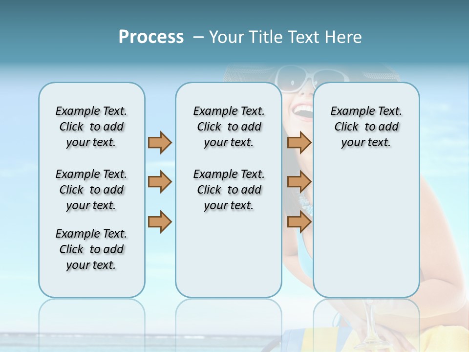 Straw Ocean Yellow PowerPoint Template