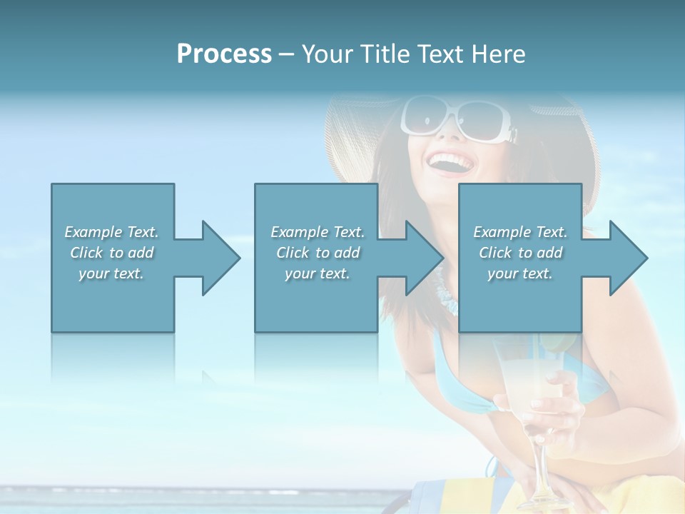 Straw Ocean Yellow PowerPoint Template