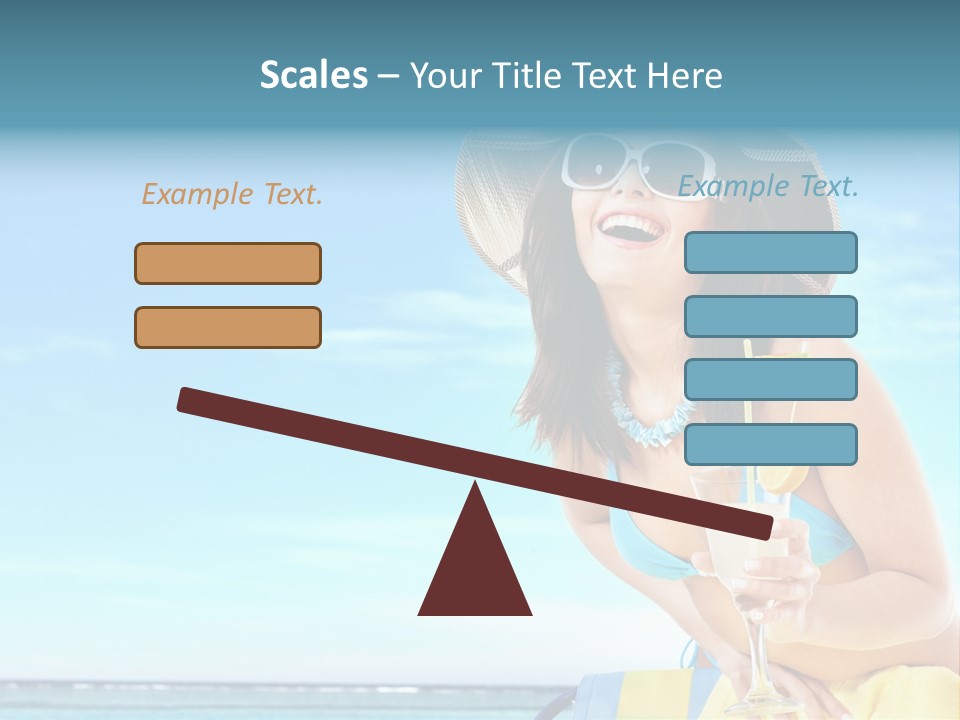 Straw Ocean Yellow PowerPoint Template