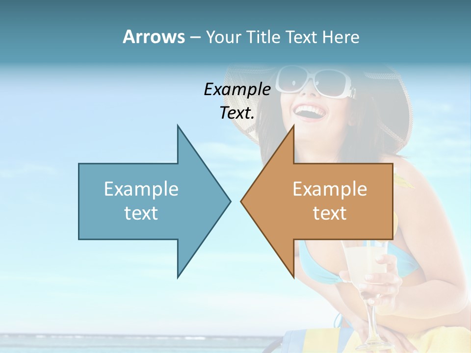 Straw Ocean Yellow PowerPoint Template