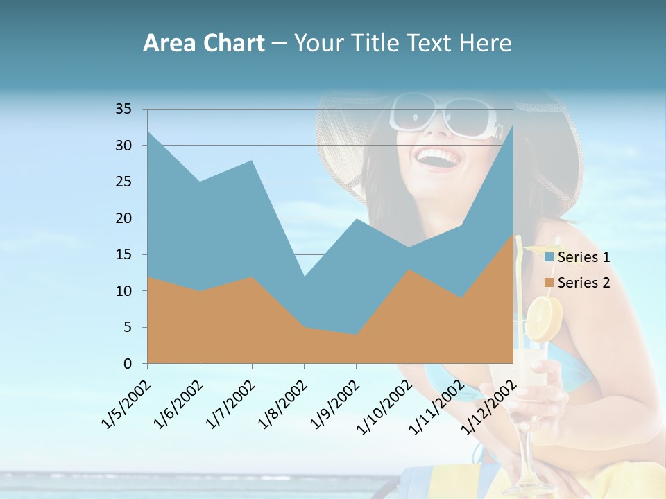 Straw Ocean Yellow PowerPoint Template