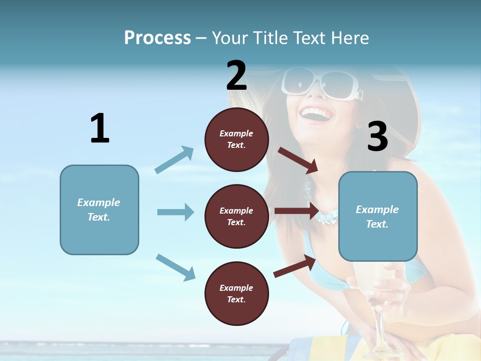 Straw Ocean Yellow PowerPoint Template