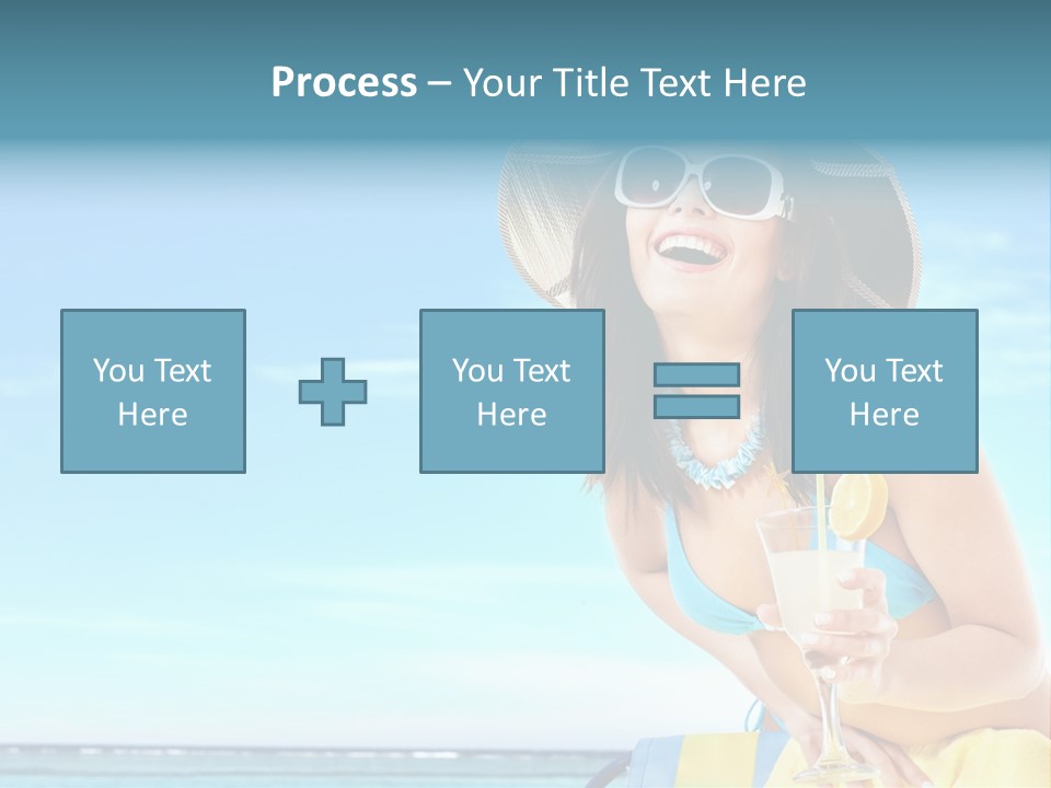 Straw Ocean Yellow PowerPoint Template