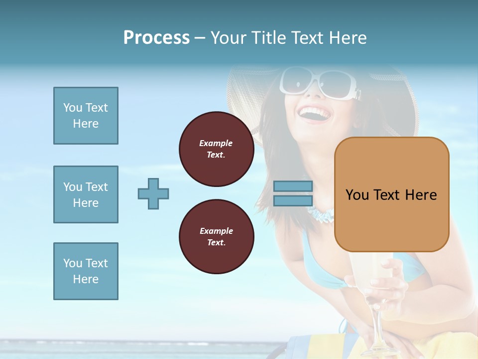 Straw Ocean Yellow PowerPoint Template