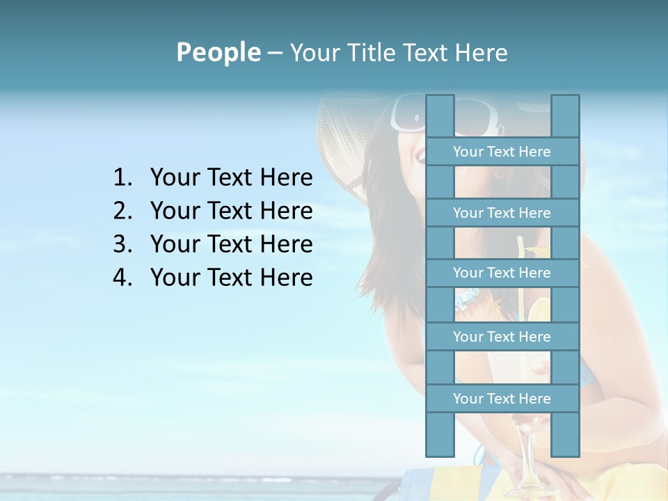 Straw Ocean Yellow PowerPoint Template