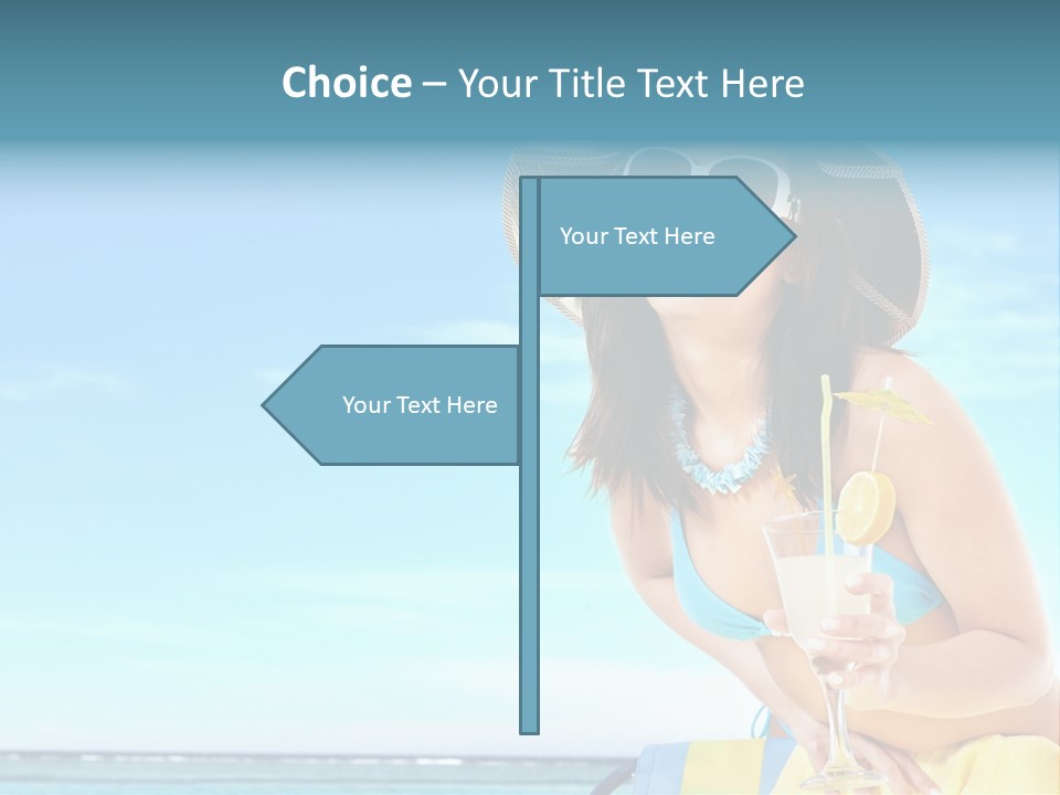 Straw Ocean Yellow PowerPoint Template