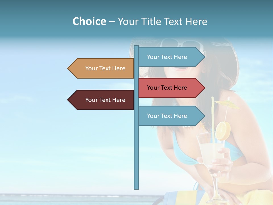 Straw Ocean Yellow PowerPoint Template