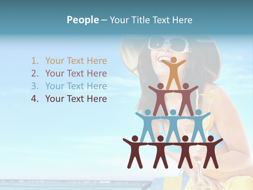 Straw Ocean Yellow PowerPoint Template