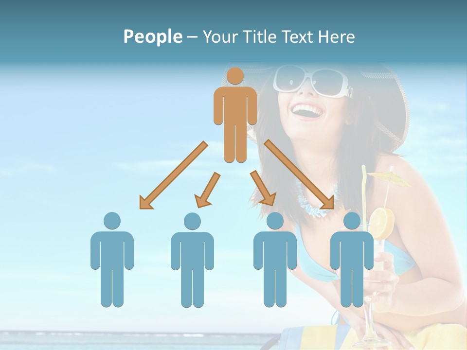 Straw Ocean Yellow PowerPoint Template