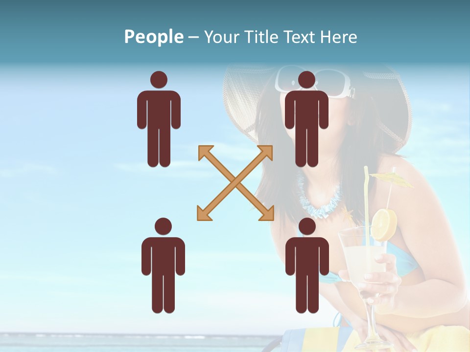 Straw Ocean Yellow PowerPoint Template