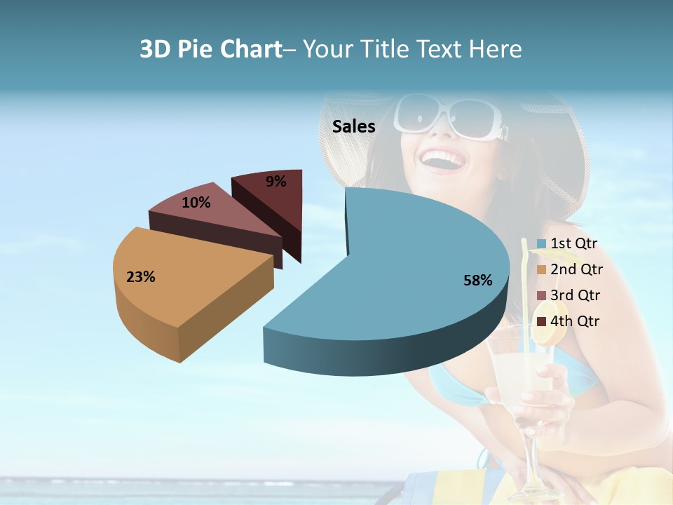 Straw Ocean Yellow PowerPoint Template