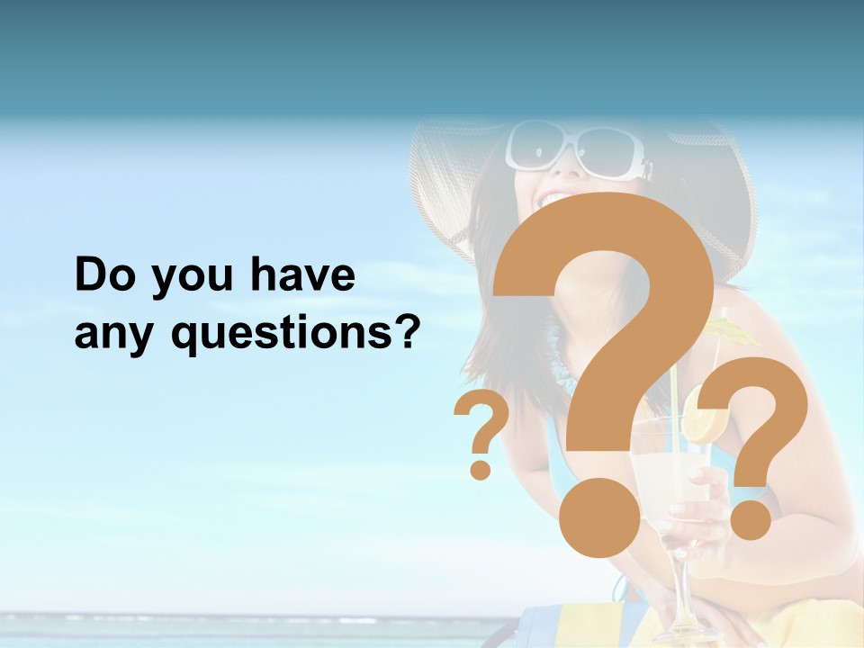 Straw Ocean Yellow PowerPoint Template