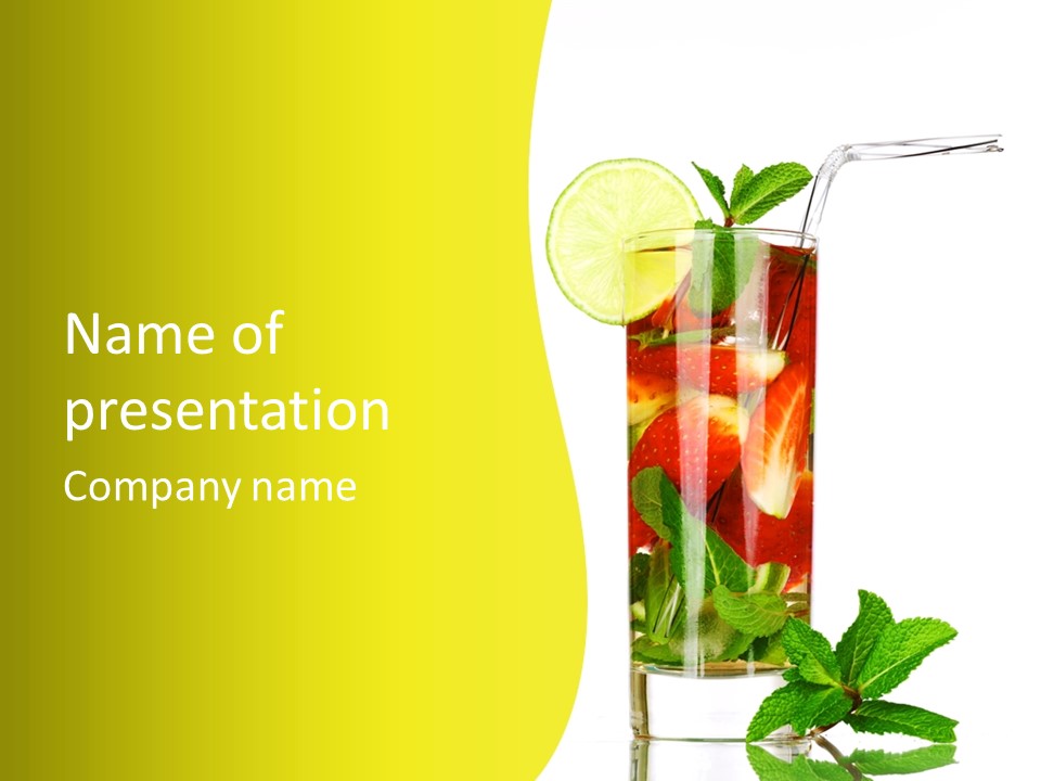 Latin Beverage Ice PowerPoint Template