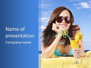 Citrus Holiday Juice PowerPoint Template