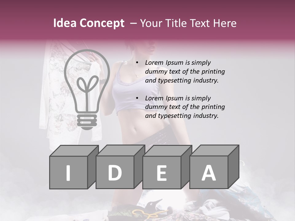 Chosing Fashionable Spend PowerPoint Template