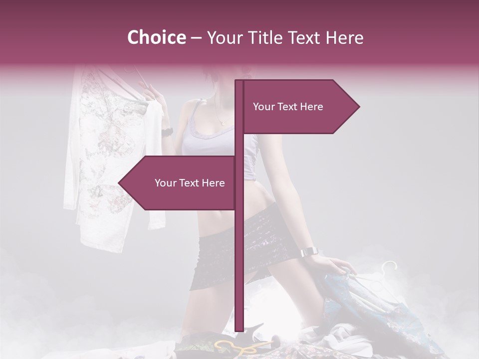 Chosing Fashionable Spend PowerPoint Template