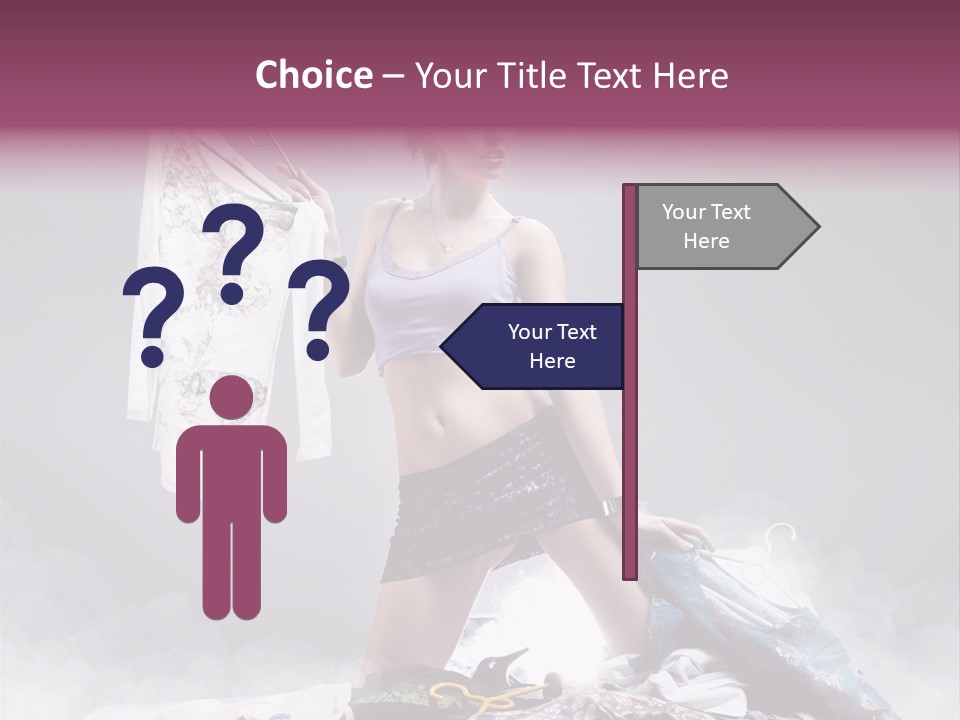 Chosing Fashionable Spend PowerPoint Template