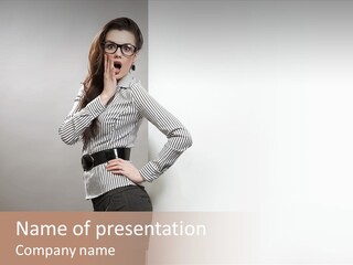 Placard Head Beautiful PowerPoint Template