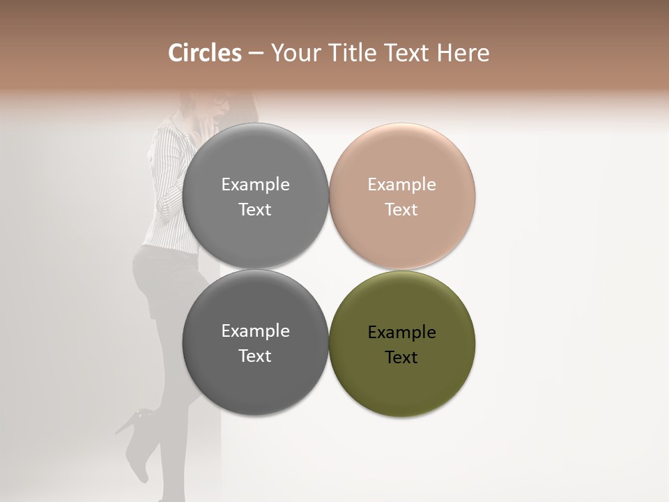 Placard Looking Smiling PowerPoint Template