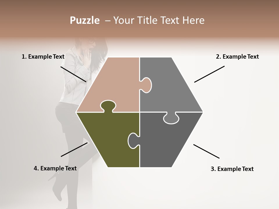 Placard Looking Smiling PowerPoint Template