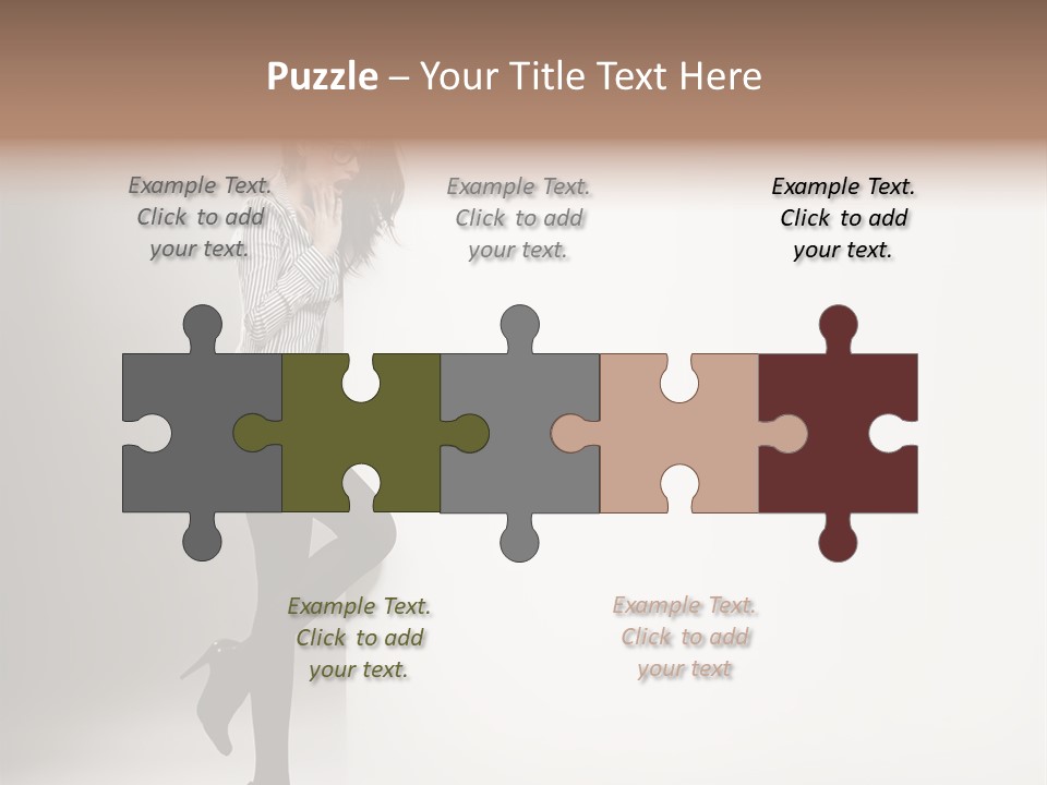 Placard Looking Smiling PowerPoint Template