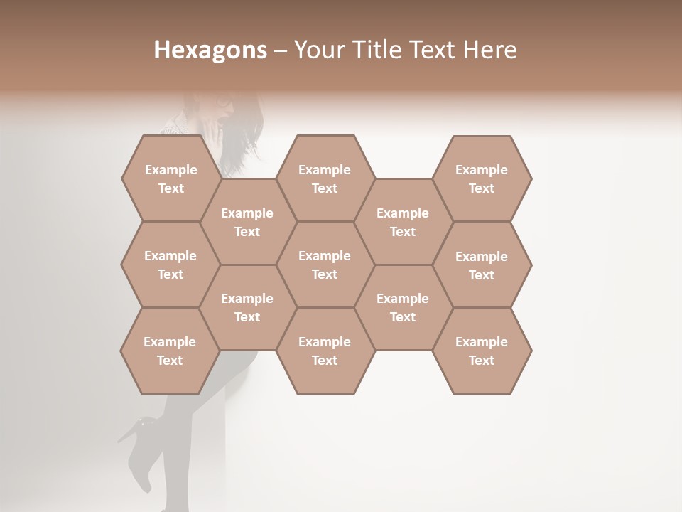 Placard Looking Smiling PowerPoint Template