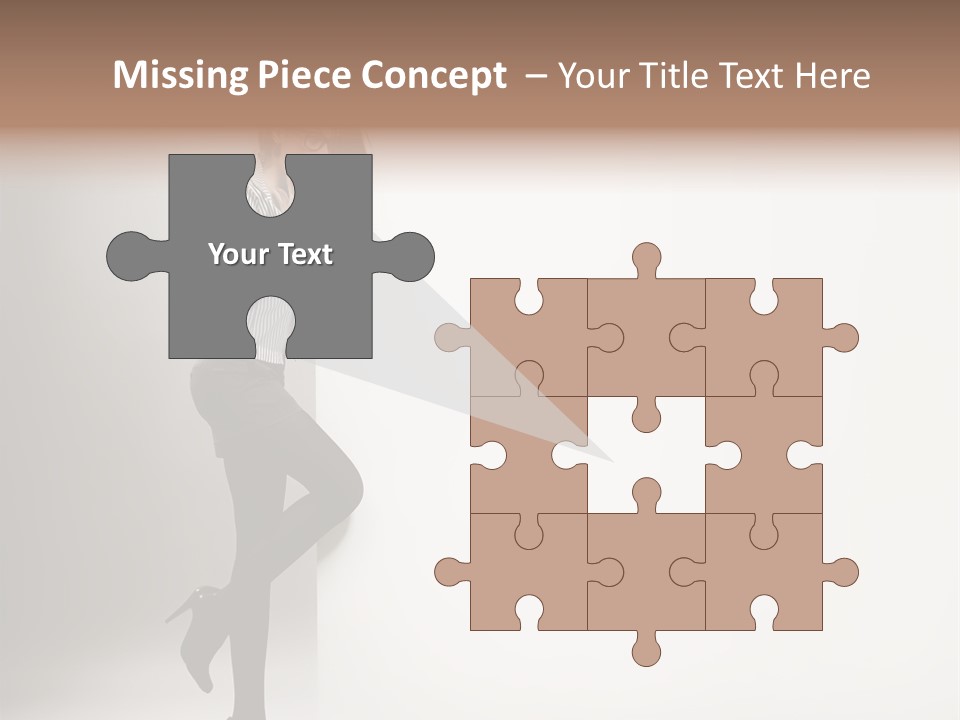 Placard Looking Smiling PowerPoint Template