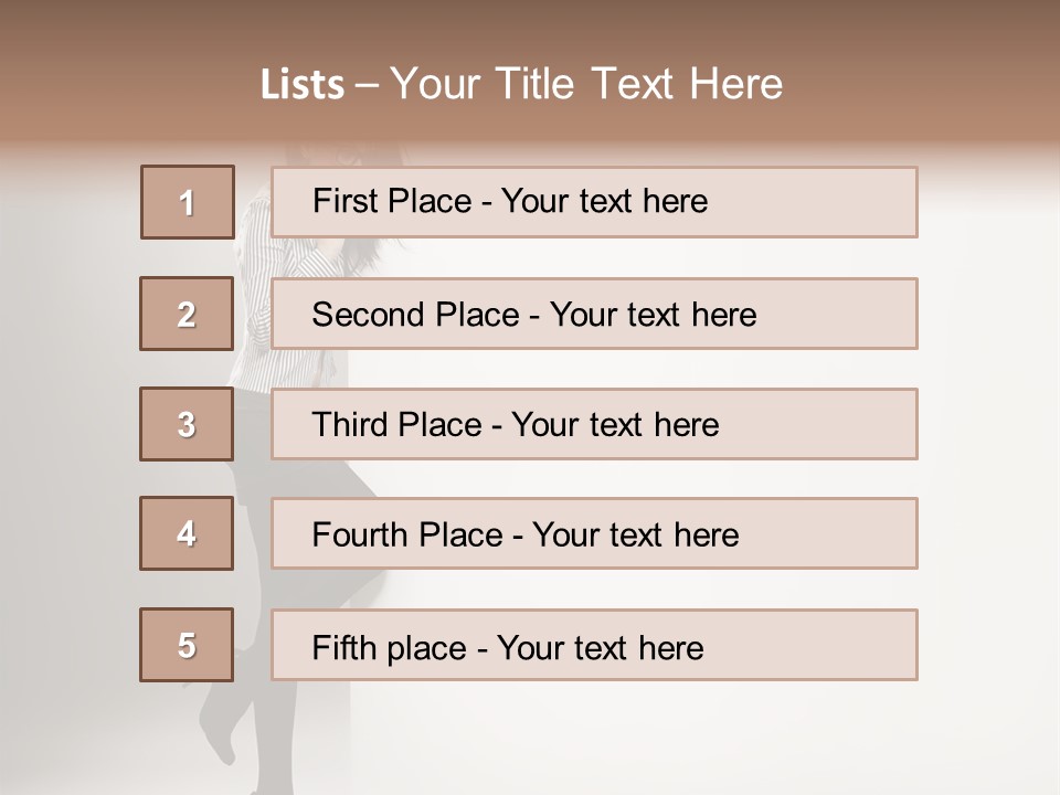 Placard Looking Smiling PowerPoint Template