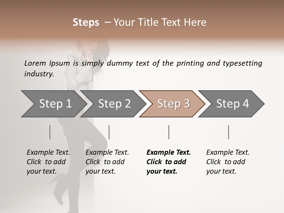 Placard Looking Smiling PowerPoint Template