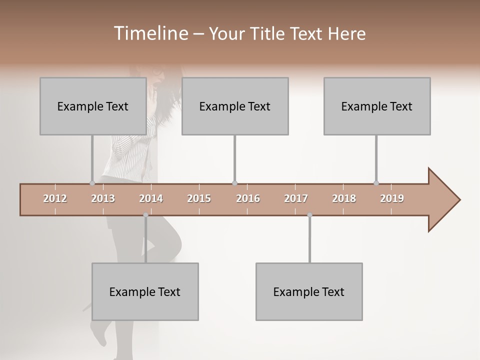 Placard Looking Smiling PowerPoint Template
