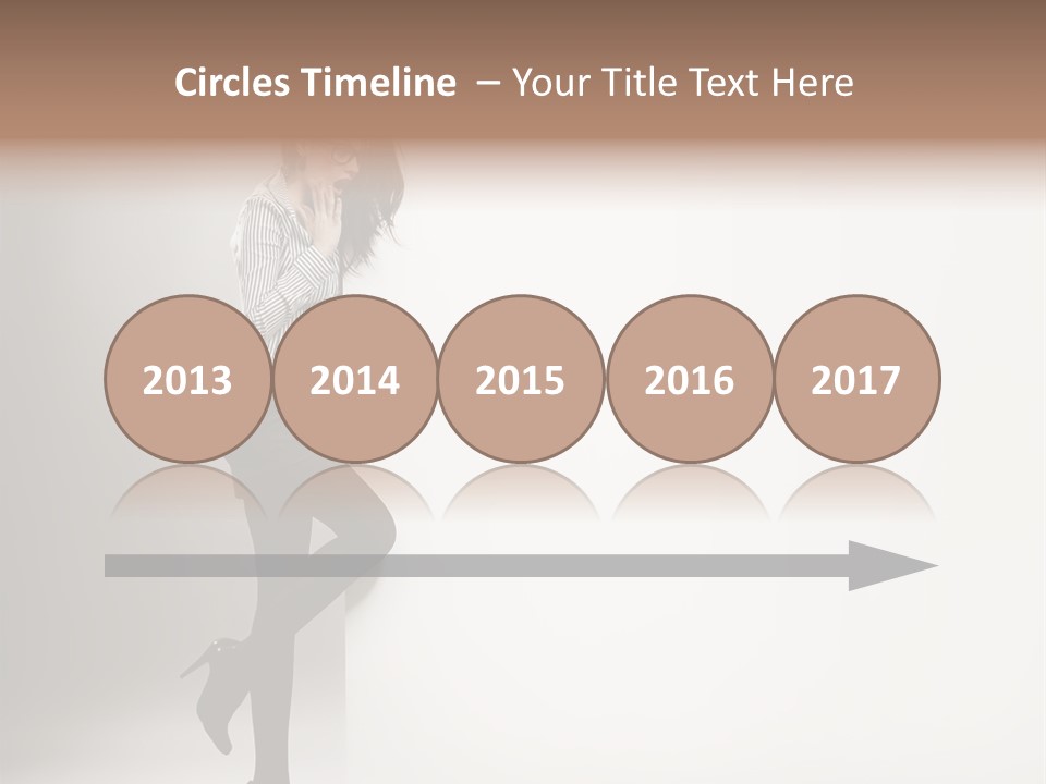 Placard Looking Smiling PowerPoint Template