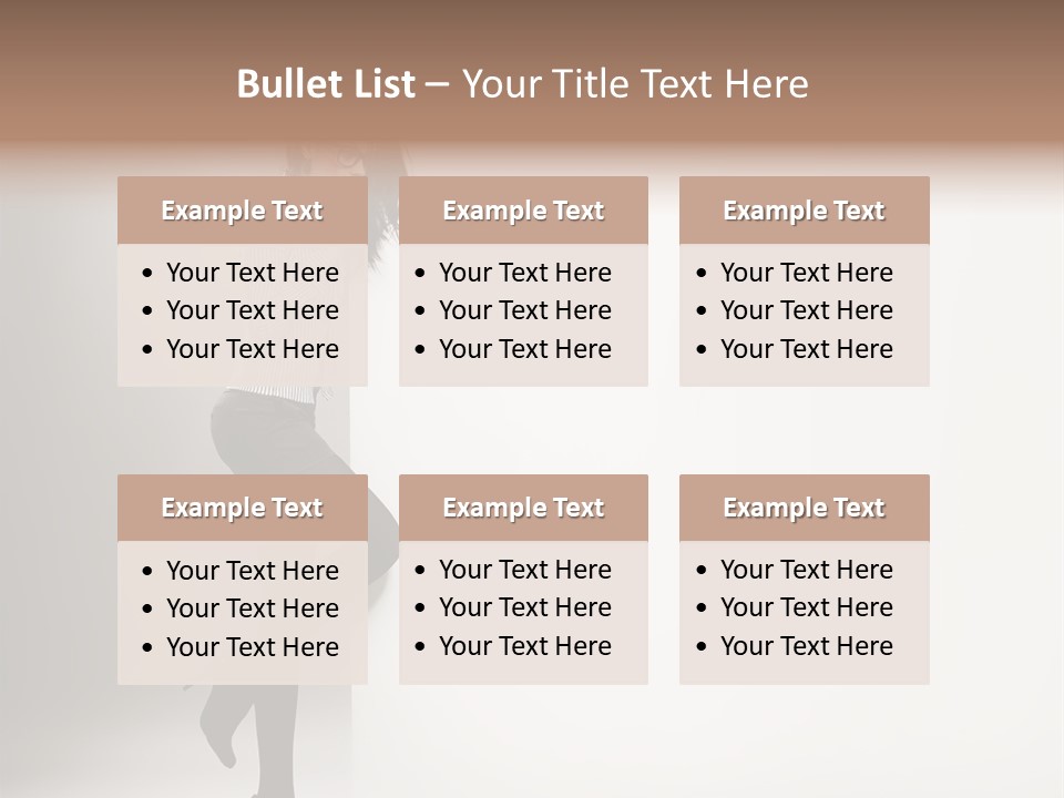 Placard Looking Smiling PowerPoint Template