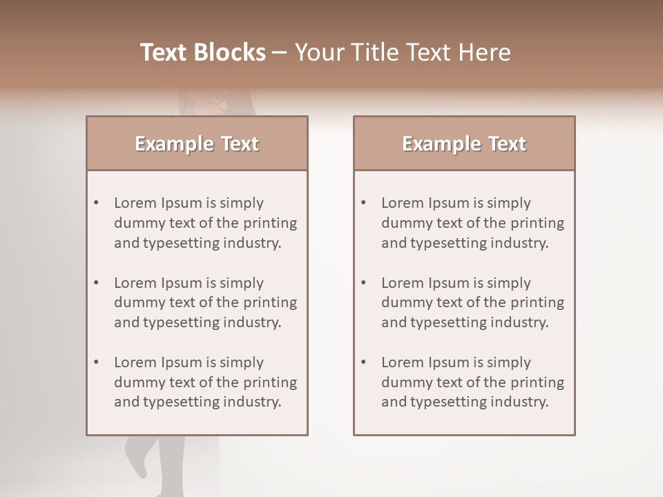 Placard Looking Smiling PowerPoint Template