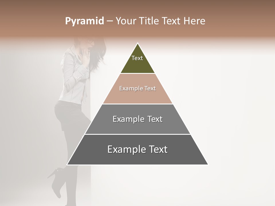 Placard Looking Smiling PowerPoint Template