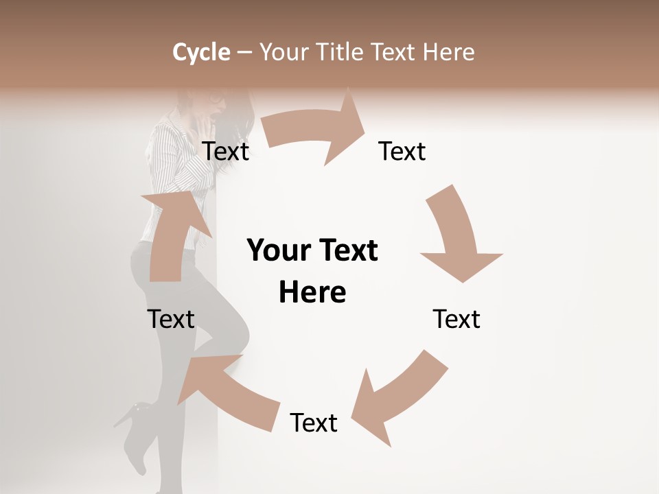 Placard Looking Smiling PowerPoint Template