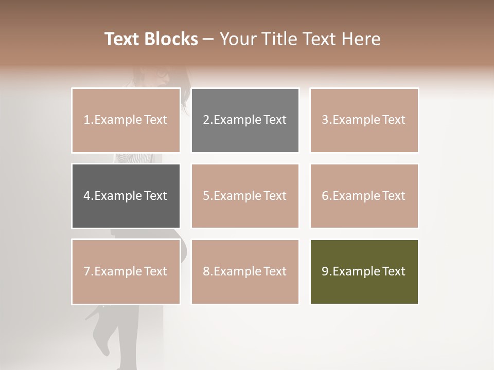 Placard Looking Smiling PowerPoint Template