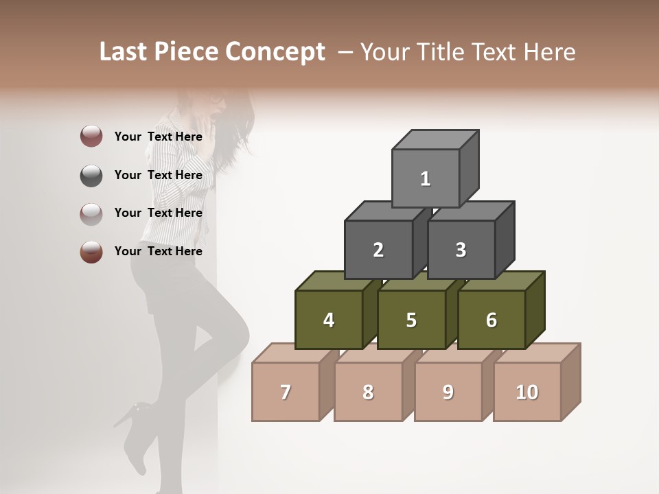 Placard Looking Smiling PowerPoint Template