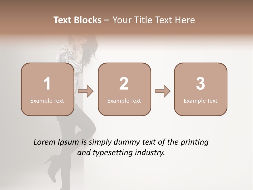 Placard Looking Smiling PowerPoint Template