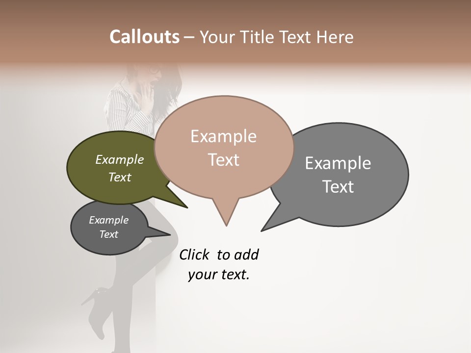 Placard Looking Smiling PowerPoint Template